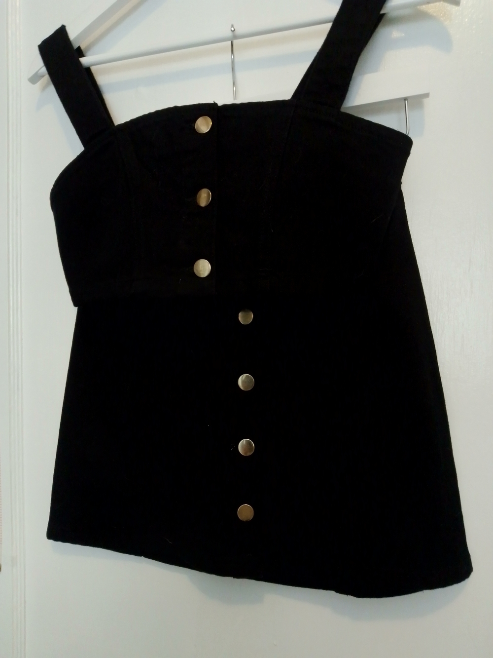 Reformation Black Button-Front Mini Jumpsuit XS 00